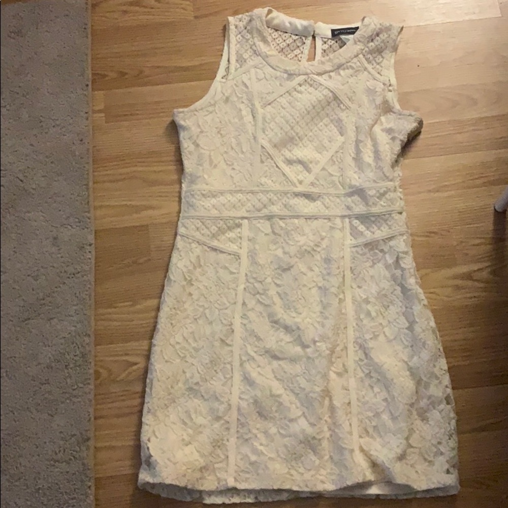white mini dress